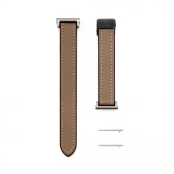 Connect 20mm Silikon-Leder-Armband mit Magnetverschluss, Weinrot