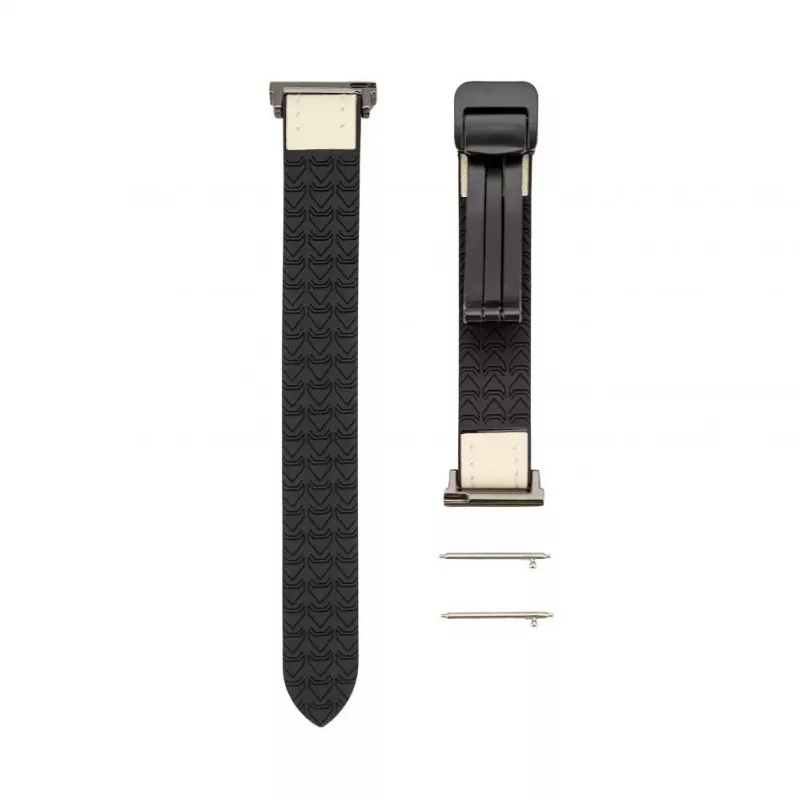 Connect 22mm Silikon-Leder-Uhrarmband mit Magnetverschluss Weiß