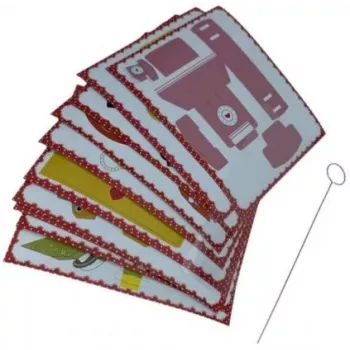 iLike S7 3-in-1 Zubehörset für 3D-Druckstift - Zeichenbrett, Papierformen, Reinigungsnadel