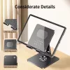 iLike STM4 Metall Tablet-PC-Halterständer mit verstellbarem perfekten Winkel und 360°-Drehung, Schwarz