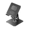 iLike STM4 Metall Tablet-PC-Halterständer mit verstellbarem perfekten Winkel und 360°-Drehung, Schwarz