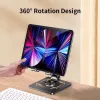 iLike STM4 Metall Tablet-PC-Halterständer mit verstellbarem perfekten Winkel und 360°-Drehung, Schwarz