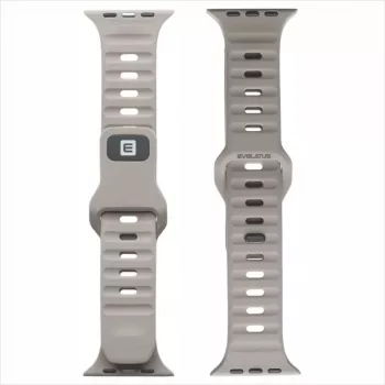 Evelatus Apple Watch 38/40/41mm Sport Silicone Loop Band Light Bluish Gray
