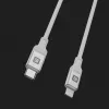 Evelatus USB-C auf Lightning Kabel 1,2m 60W (MFI09) Aluminiumgehäuse Geflecht Weiß