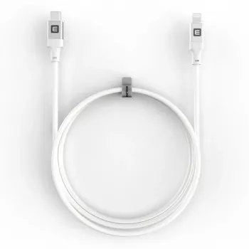 Evelatus USB-C auf Lightning Kabel 2,0M 60W (MFI09) Aluminiumgehäuse Geflecht Weiß