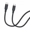 Evelatus USB-C auf USB-C Silikonkabel 1,2 m 60 W / 20 V 3 A Schwarz