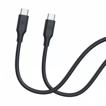 Evelatus USB-C auf USB-C Silikonkabel 1,2 m 60 W / 20 V 3 A Schwarz