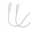 Evelatus USB-C auf USB-C Silikonkabel 1,2m 60W / 20V 3A Weiß