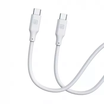 Evelatus USB-C auf USB-C Silikonkabel 1,2m 60W / 20V 3A Weiß