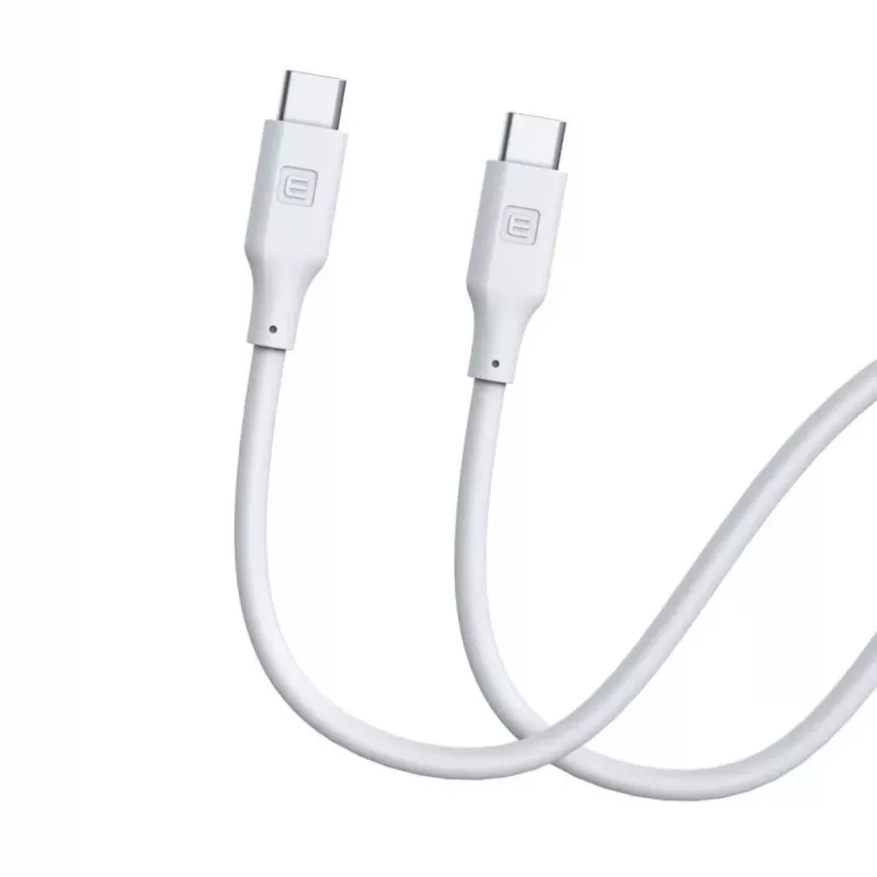 Evelatus USB-C auf USB-C Silikonkabel 1,2m 60W / 20V 3A Weiß