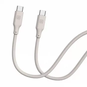 Evelatus USB-C auf USB-C Silikonkabel 1,2m 60W / 20V 3A Warmgrau