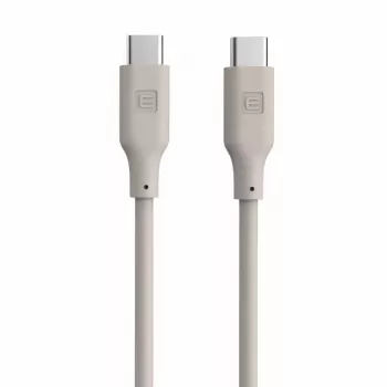 Evelatus USB-C auf USB-C Silikonkabel 1,2m 60W / 20V 3A Warmgrau