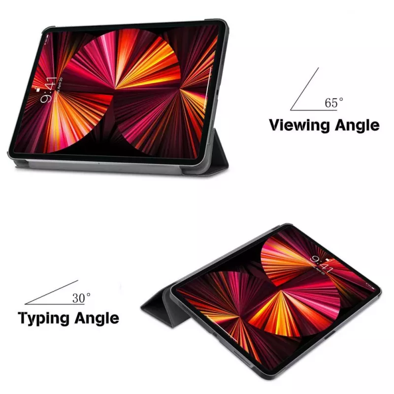 iLike iPad Mini 5 7.9 Tri-Fold Eco-Leder Stand Case Schwarz