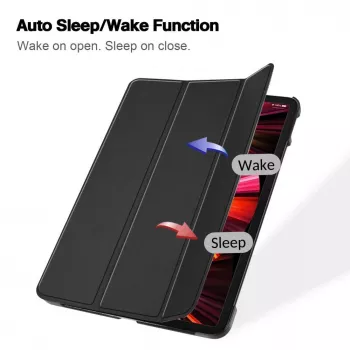 iLike Redmi Pad 10.6 Tri-Fold Eco-Leder Standhülle Schwarz