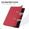 iLike Galaxy Tab S9 Plus 12.4 Tri-Fold Eco-Leder Stand-Case Korallenrosa