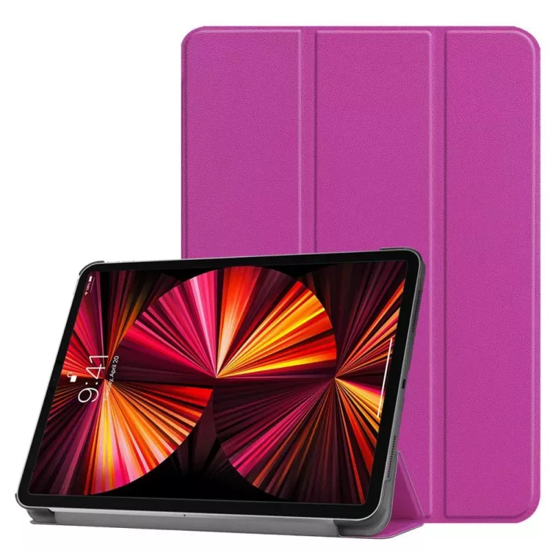 iLike Samsung Galaxy Tab S9 FE Tri-Fold Eco-Leder Standhülle Lila