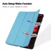 iLike Galaxy Tab S9 11 Tri-Fold Eco-Leather Stand Case Sky Blue