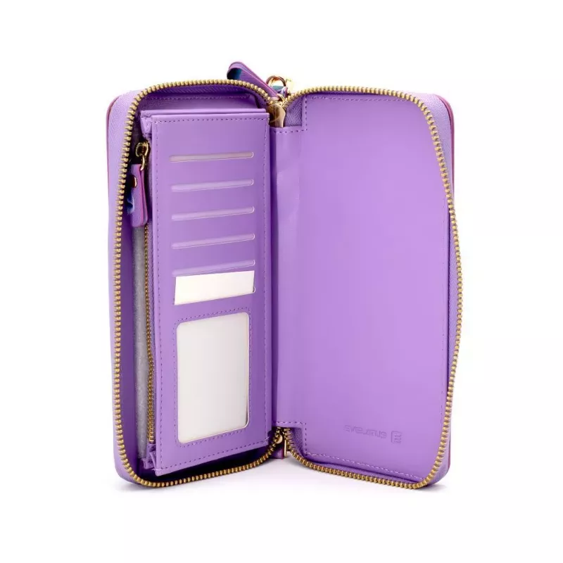 Evelatus Universal Wallet Case Flower Purple