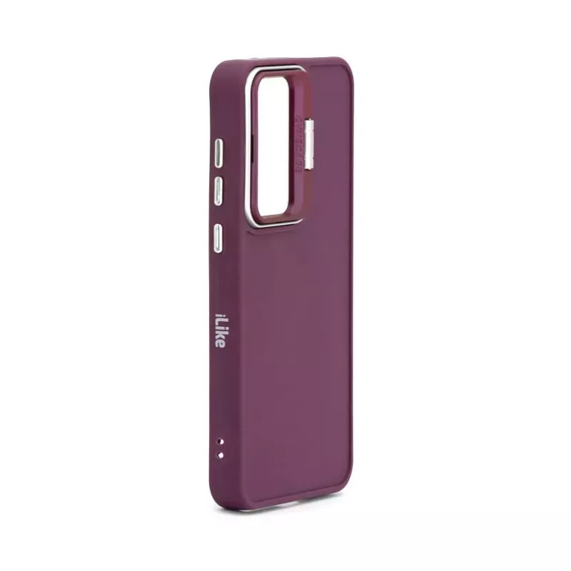iLike Samsung Galaxy A15 Hybrid Case mit Kameraständer Pflaume