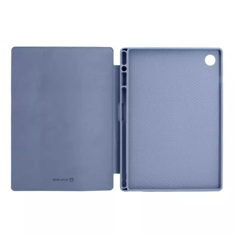 Evelatus Galaxy Tab A8 10.5 Tablet-Hülle mit Imitat-Mikrofaser innen Lavendelgrau