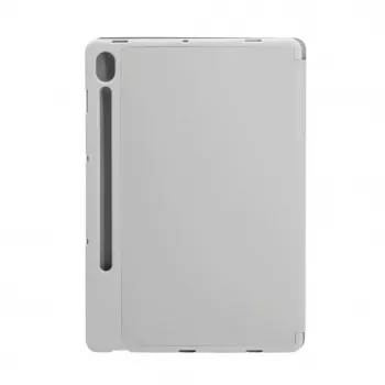Evelatus Galaxy Tab S9 Tablet Case mit Imitat-Mikrofaser-Innenseite Silber