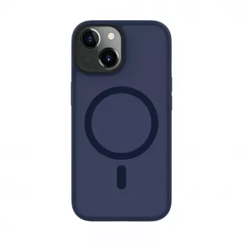 Connect Apple iPhone 15 Hybrid Case mit Magnet, PC+TPU, Blau