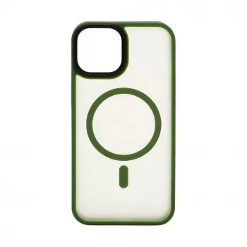Connect Apple iPhone 15 Hybrid Case mit Magnet PC+TPU Grün