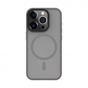 Connect Apple iPhone 15 Pro Hybrid Case mit Magnet, PC+TPU, Silber