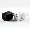 Evelatus USB-A und USB-C 30W Max EU-Ladegerät Schwarz