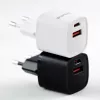 Evelatus USB-A und USB-C 30W Max EU-Ladegerät Schwarz