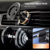 iLike C61 Metall Auto-Lüftungsschraubbefestigung Universal Magnetischer Magsafe Ring Größe Smartphone Verstellbarer Halter Schwarz