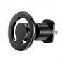iLike C61 Metall Auto-Lüftungsschraubbefestigung Universal Magnetischer Magsafe Ring Größe Smartphone Verstellbarer Halter Schwarz