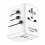 EVELATUS 35W World Travel Adapter mit 1 PD USB-C, 2 USB-C, 2 USB-A, Weiß