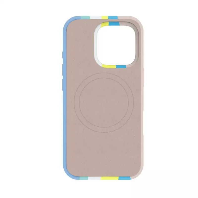 Evelatus Apple iPhone 16 Pro Multi-Colored Silicone Case With MagSafe Beige Cream