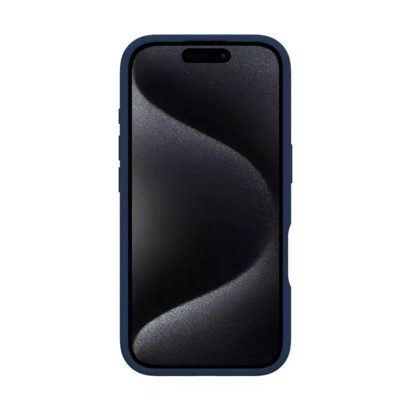 Evelatus Apple iPhone 16 Premium MagSafe mit Standfuß Soft Touch Silikonhülle Dunkelblau