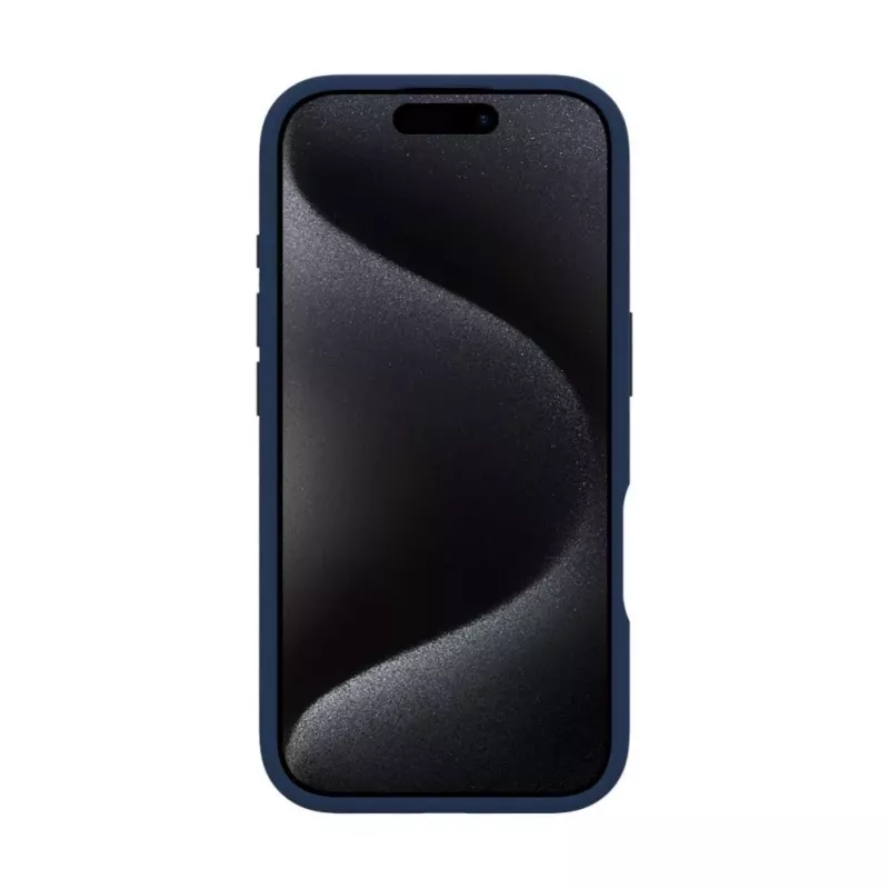 Evelatus Apple iPhone 16 Pro Premium Magsafe mit Standfuß Soft Touch Silikonhülle Dunkelblau