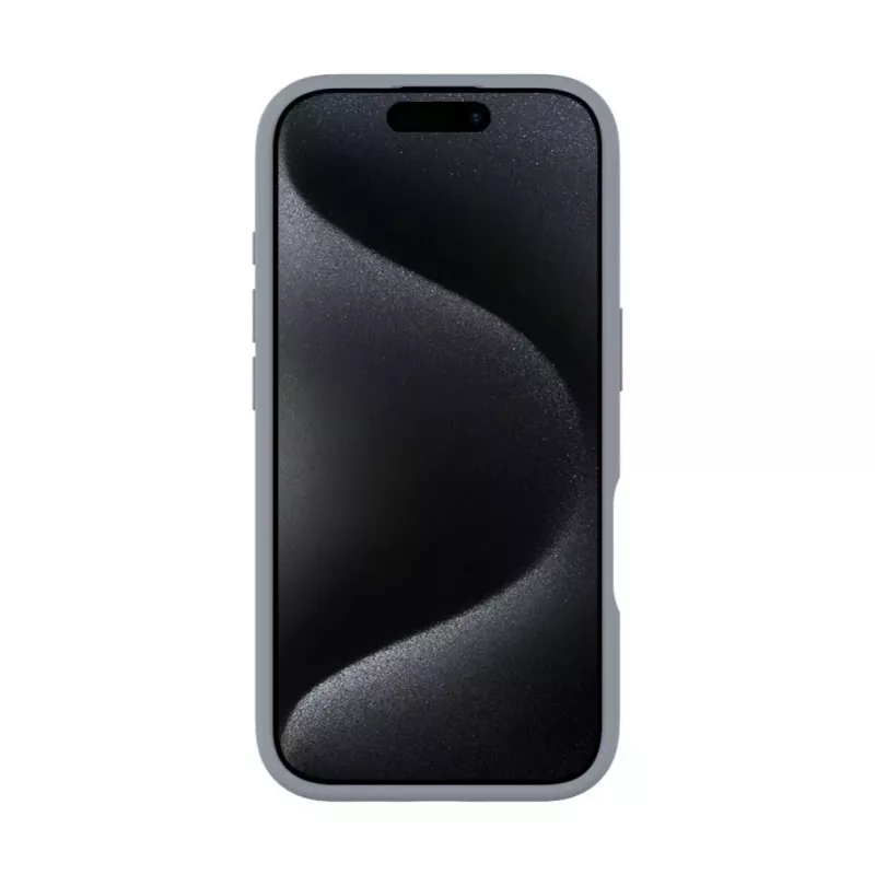 Evelatus Apple iPhone 16 Pro Premium MagSafe mit Standfuß Soft Touch Silikonhülle Silber