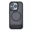 Evelatus Apple iPhone 15 Rubber Coated MagSafe With Stand Case Black