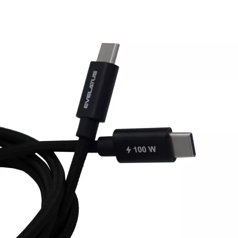 Evelatus Flex Cable Pro USB 2.0 Type C to Type C 1.2M 100W 5A Black