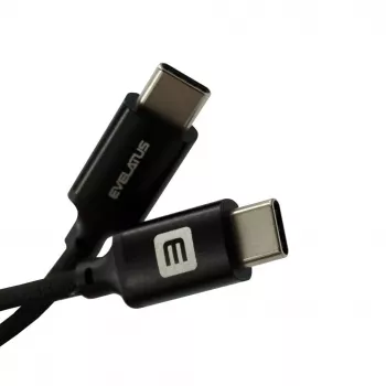 Evelatus E-Mag Power 60W USB-C auf USB-C Magnetkabel 1,2m Schwarz