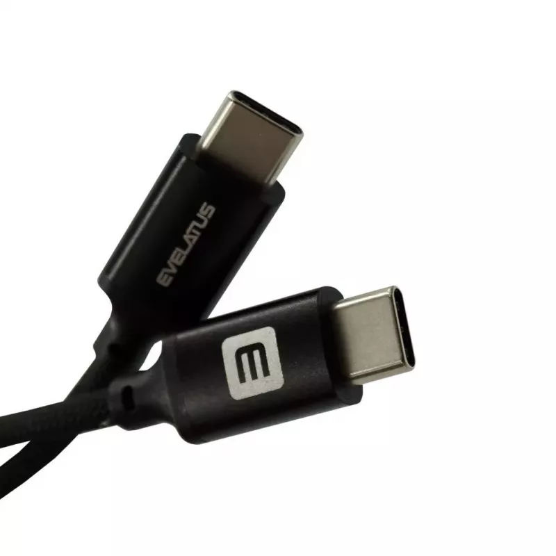 Evelatus E-Mag Power 60W USB-C auf USB-C Magnetkabel 1,2m Schwarz