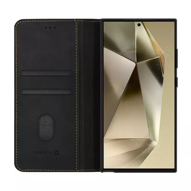 Evelatus Samsung Galaxy S24 Ultra Book Case Schwarz