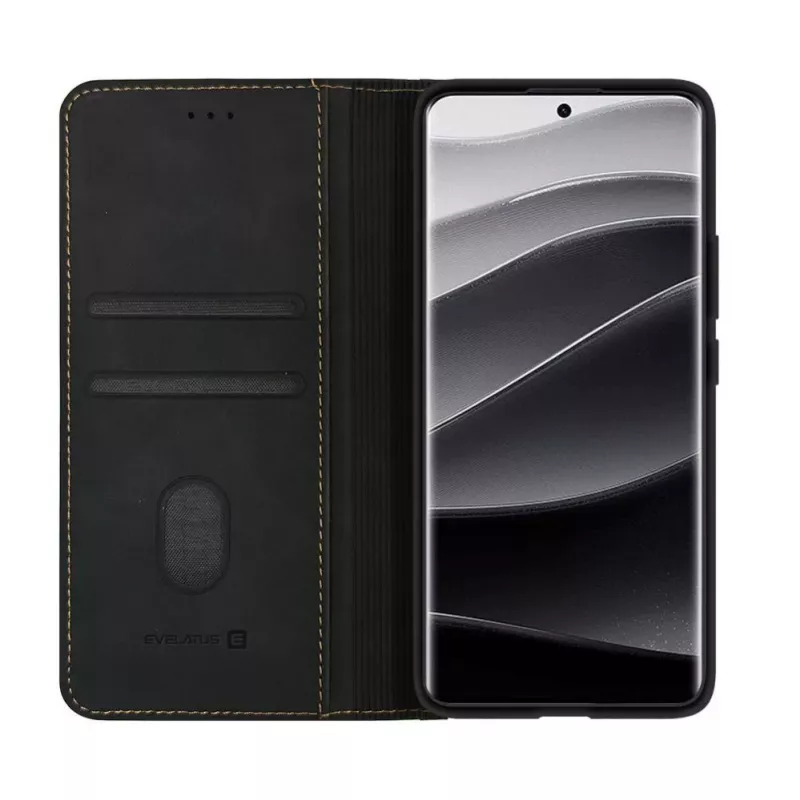 Evelatus Xiaomi Redmi Note 14 Pro Plus Book Case Schwarz