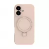Evelatus Apple iPhone 16 Premium Magsafe with Stand Soft Touch Silicone Case Pink Sand