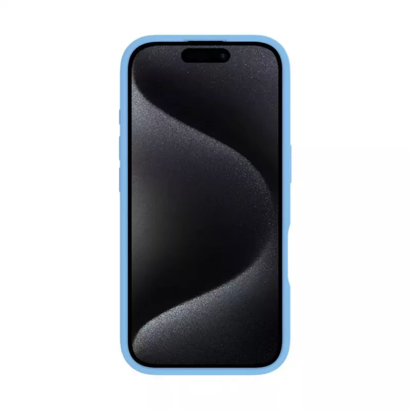Evelatus Apple iPhone 16 Premium MagSafe mit Standfuß Soft Touch Silikonhülle Blau