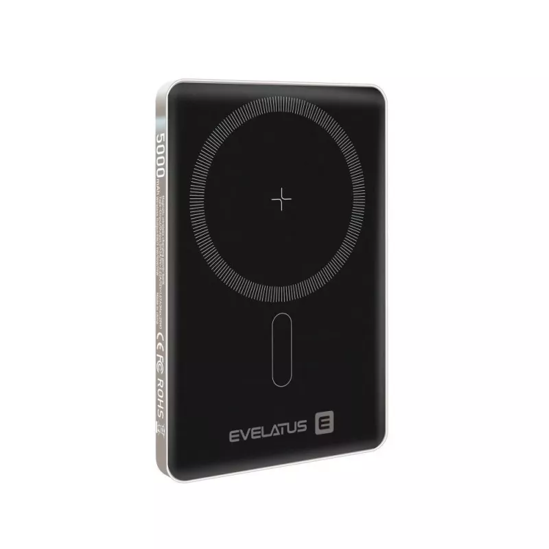 Evelatus PD20W 5000mAh Power Bank MagLink Elite mit kabellosem Laden Grau