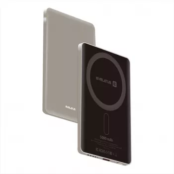 Evelatus PD20W 5000mAh Power Bank MagLink Elite mit kabellosem Laden Grau