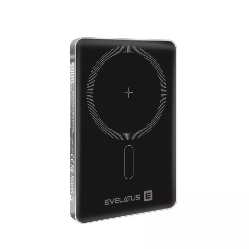 Evelatus PD20W 5000mAh Power Bank MagLink Elite mit kabellosem Laden Silber