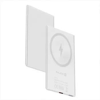 Evelatus 3000mAh Power Bank Super Slim mit kabellosem Laden EVEP03PBSSW Weiß