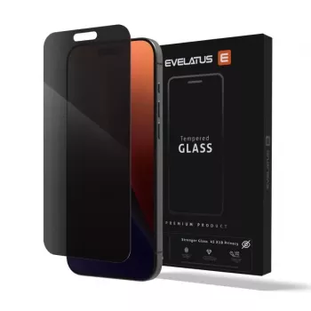 Evelatus Apple iPhone 15 Privacy Corning Gorilla Glass Anti-Static 3D Full Cover 10X Stronger